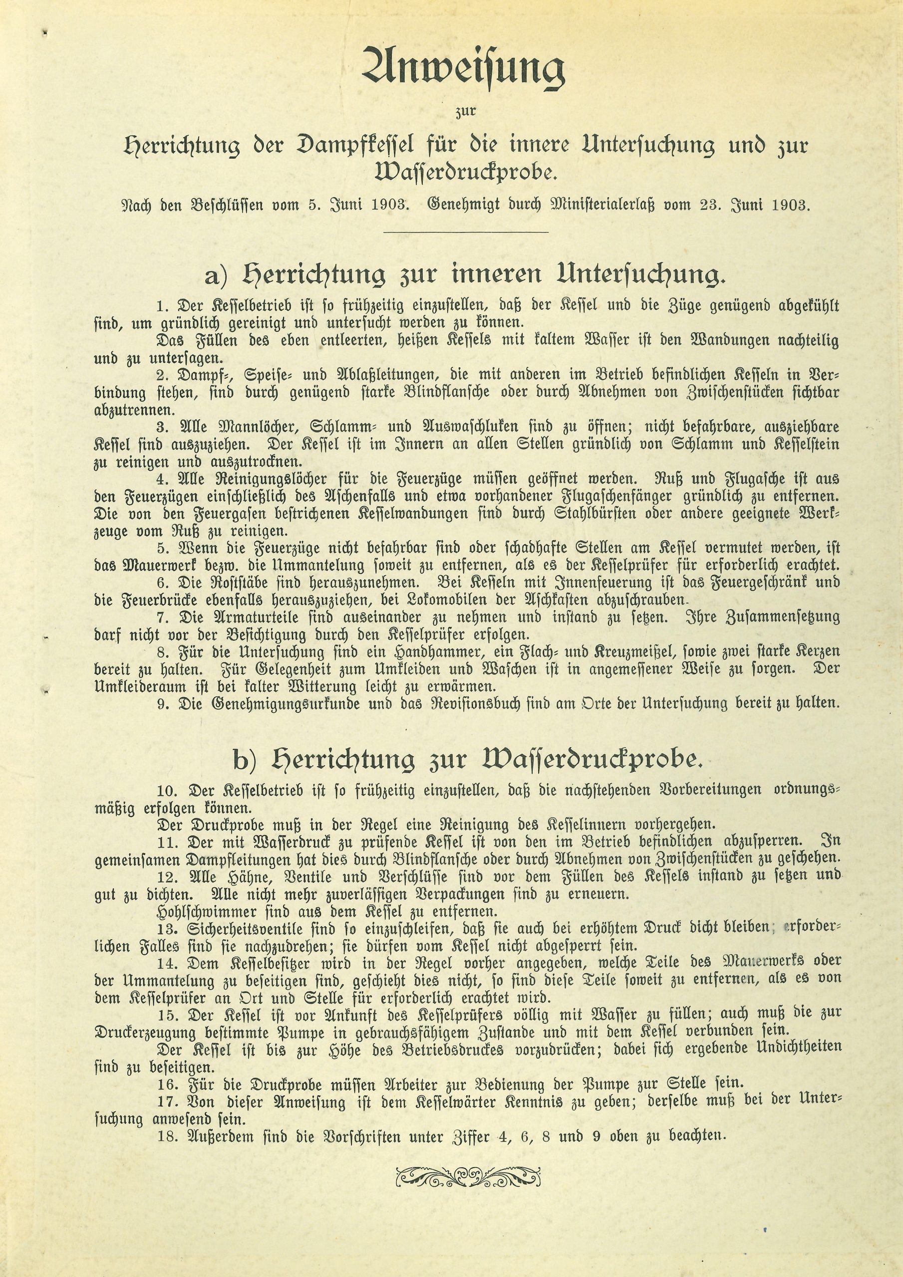 Instructions for the preparation of recurring steam boiler inspections (1903) Instructions for the preparation of recurring steam boiler inspections (1903)